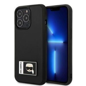 karl lagerfeld klhcp13x3dkpk iphone 13 pro max 6,7" czarny/black hardcase ikonik patch