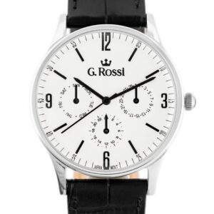 zegarek g. rossi - 10737a-3a1(zg258a) silver/black + box