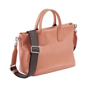 dudu tote bag for women in soft leather, small medium handbag with shoulder strap, zipper bag elegant coloured bag