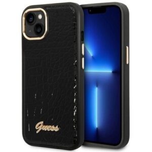 guess guhcp14mhgcrhk iphone 14 plus 6,7" czarny/black hardcase croco collection