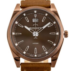zegarek męski bisset bscf40 (zb095d) - szafirowe szkło