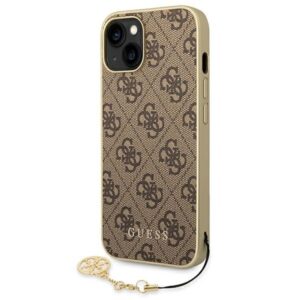 guess guhcp14mgf4gbr iphone 14 plus 6,7" brązowy/brown hardcase 4g charms collection