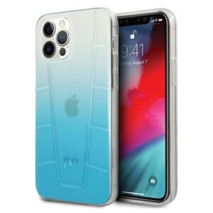 mercedes mehcp12mclgbl iphone 12/12 pro 6,1" niebieski/blue hardcase transparent line