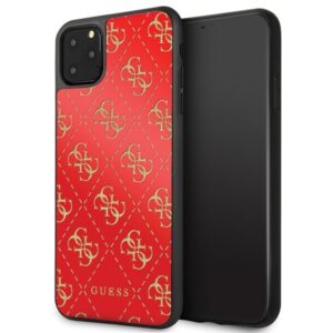 guess guhcn654ggpre iphone 11 pro max czerwony/red hard case 4g double layer glitter