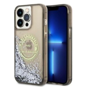 karl lagerfeld klhcp14xlcrsgrk iphone 14 pro max 6,7" czarny/black hardcase liquid glitter rsg