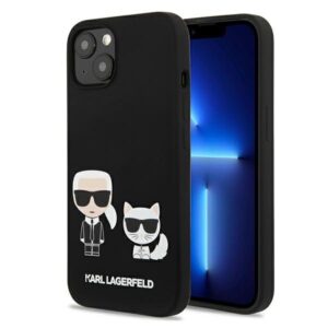 karl lagerfeld klhcp13msskck iphone 13 6,1" hardcase czarny/black silicone karl & choupette