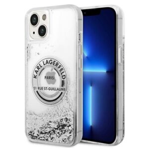 karl lagerfeld klhcp14slcrsgrs iphone 14 6,1" srebrny/silver hardcase liquid glitter rsg