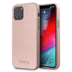 guess guhcp12liglrg iphone 12 pro max 6,7" różowo-złoty/rose gold hardcase iridescent