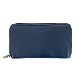 nuvola pelle zip around wallet for women in nappa leather large purse with coin and card holders
