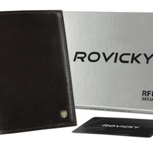 skórzany męski portfel rovicky n62-rvt rfid