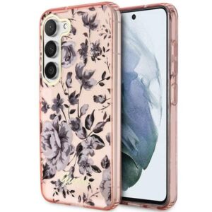 guess guhcs23mhcfwsp s23+ s916 różowy/pink hardcase flower collection
