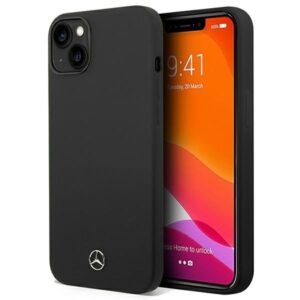 mercedes mehmp14msilbk iphone 14 plus 6,7" czarny/black hardcase silicone line magsafe