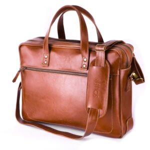 skórzana torba na laptopa solier sl05 newbridge vintage brąz