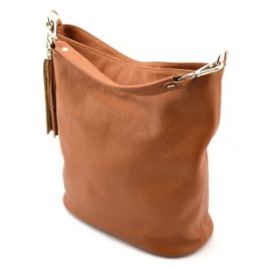 shopperbag torebka skórzana vp638c camel