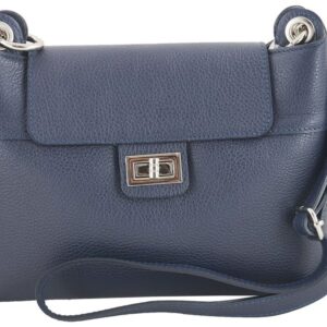 torebka damska skórzana crossbody - granatowa