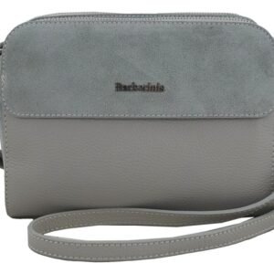 torebki skórzane crossbody - szara jasna