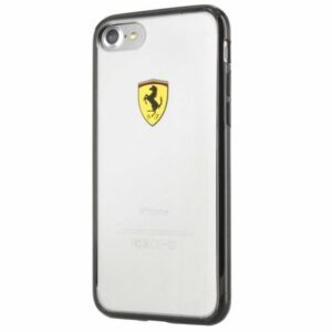 ferrari hardcase fehcp7bk iphone 7/8/se 2020 / se 2022 black/transparent racing shield