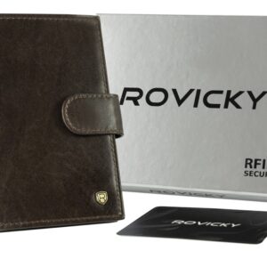 skórzany męski portfel rovicky n62l-rvt rfid