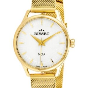 zegarek damski bisset bsbe90 (zb561c) gold