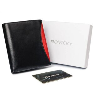 skórzany męski portfel rovicky 1552-03-bor rfid