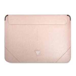 guess sleeve gucs16psatlp 16" różowy /pink saffiano triangle logo