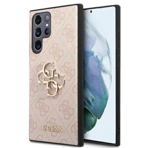 guess guhcs22l4gmgpi s908 s22 ultra różowy/pink hardcase 4g big metal logo