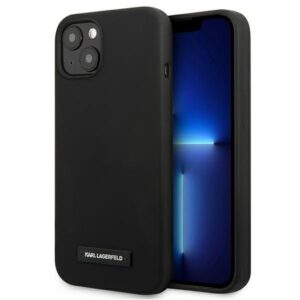 karl lagerfeld klhcp13mslmp1k iphone 13 6,1" hardcase czarny/black silicone plaque