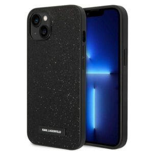 karl lagerfeld klhcp14mg2elk iphone 14 plus 6,7" hardcase czarny/black glitter plaque logo