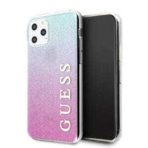 guess guhcn58pcuglpbl iphone 11 pro różowo-niebieski/pink blue hard case glitter gradient