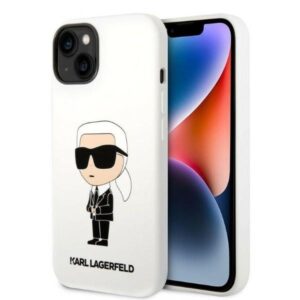 karl lagerfeld klhcp14ssnikbch iphone 14 6,1" hardcase biały/white silicone ikonik