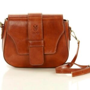 torebka skórzana crossbody bag mazzini verona - camel