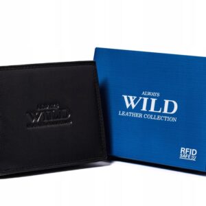 klasyczny, skórzany portfel męski bez zapięcia — always wild