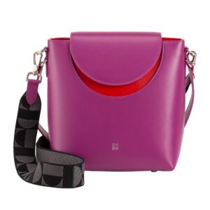 dudu women hobo bag, bucket bag made in italy in soft leather shoulder crossbody handbag with flap