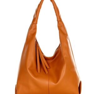 torebka skórzana worek na ramię tote bag smooth leather marco mazzini brąz camel