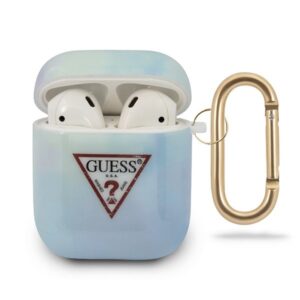 guess guaca2tpumcgc02 airpods cover niebieski/blue tie & dye collection