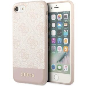 guess guhci8g4glpi iphone 7/8/se 2020/ 2022 różowy/pink hard case 4g stripe collection