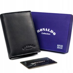skórzany męski portfel ronaldo 0104-d rfid