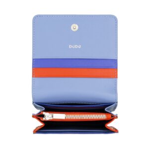 dudu ladies card purse small wallets for women in genuine leather colored 8 card slots inner zipper coin pocket