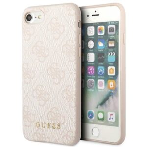 guess guhci8g4gfpi iphone se 2022 / 2020 / 7 / 8 różowy/pink hard case 4g metal gold logo