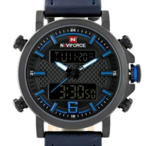 zegarek męski naviforce - nf9135 (zn076d) - black/blue + box