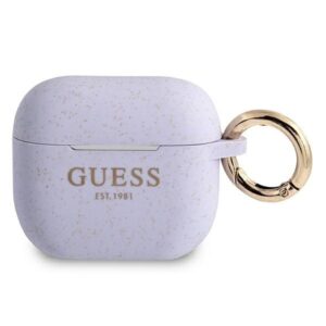 guess gua3sggeu airpods 3 cover purpurowy/purple silicone glitter