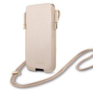 guess torebka guhcp12lsapslg 6,7" złoty/gold saffiano