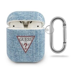 guess guaca2tpujullb airpods cover niebieski/light blue jeans collection