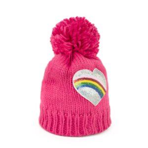 czapka dziecięca sequin heart
