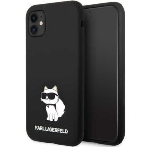 karl lagerfeld klhcn61snchbck iphone 11/ xr hardcase czarny/black silicone choupette