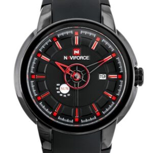 zegarek męski naviforce - nf9107 (zn080b) - black/red + box