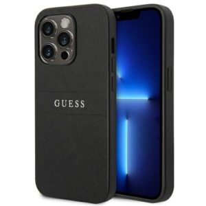 guess guhcp14xpsasbbk iphone 14 pro max 6,7" czarny/black saffiano strap