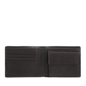 nuvola pelle slim mens wallet bifold in genuine nappa leather z kieszenią na monety i slotami na karty kredytowe
