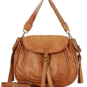 marco mazzini torebka classic saddle bag ze skóry naturalnej na ramie brąz karmel