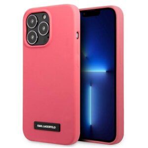 karl lagerfeld klhcp13lslmp1pi iphone 13 pro / 13 6,1" hardcase fuksja/fuchsia silicone plaque